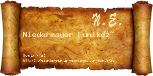 Niedermayer Euniké névjegykártya